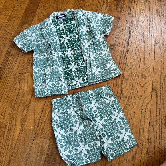 Reyn Spooner Little Boys Shirt and Short Set 3T Christmas - Picture 1 of 7